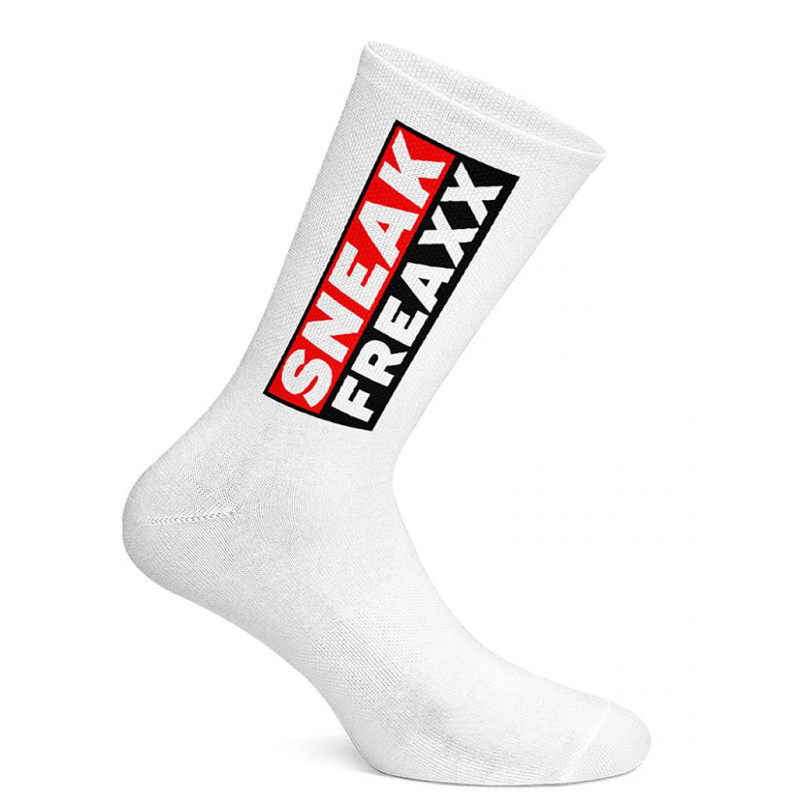 Sneak Freaxx Box #1 Socks White w. Red/Black One Size (T7297)