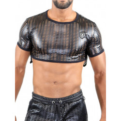 TOF Centurion Crop Top T-Shirt Black (T7528)