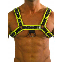RudeRider Regular Shoulder Harness Leather Black/Yellow (T7305)