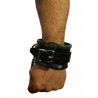 RudeRider Wrist Cuffs with Padding Leather Camo (Set of 2) One Size (T7357)