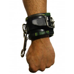 RudeRider Wrist Cuffs with Padding Leather Camo (Set of 2) One Size (T7357)