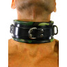 RudeRider Collar 3 D-Ring with Padding Leather Camo One Size (T7359)