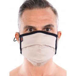 TOF Paris Fashion Pleated Mask Beige (T7712)