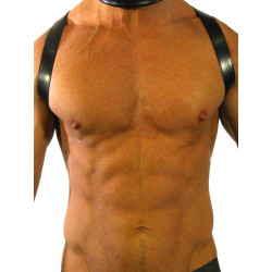 RudeRider Shoulder X-Back Harness Leather Black/Black (T7311)