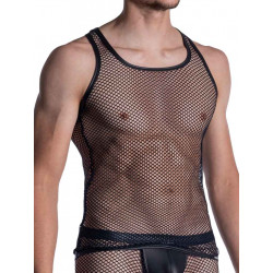 Manstore Athletic Shirt M964 Tank Top Black Mesh (T7694)