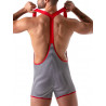 ToF Paris Stripes Push-Up Singlet Red/Blue/White (T8186)