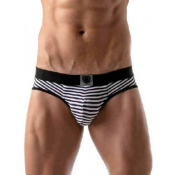 ToF Paris Stripes Push-Up Brief Underwear Navy/Black/White (T8190)