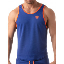 ToF Paris Mesh Tank Top Royal Blue/Orange (T8431)