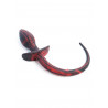 Rude Rider Little Dog Tail Plug 28 x 3 cm Black/Red Silicone (T8360)