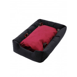 RudeRider Puppy Kennel w/ Cuffs  Black/Red 106x70x20 cm (T8361)