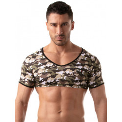 TOF Iconic Crop Top T-Shirt Khaki Camo (T8567)