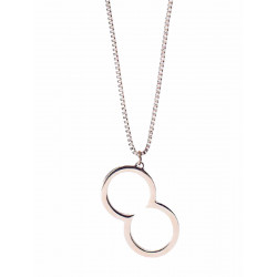 2Eros Logo Pendant Necklace Rose Gold (T8763)