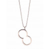 2Eros Logo Pendant Necklace Rose Gold (T8763)