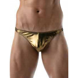 TOF Metal Thong Underwear Gold (T8854)