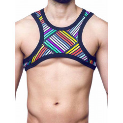 Supawear Ribbed Slashed Cropped Top Rainbow (T8921)