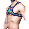 Supawear Ribbed Slashed Cropped Top Rainbow (T8921)