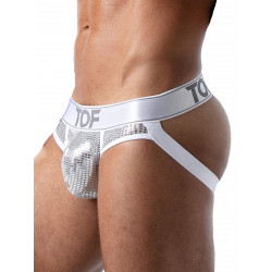 TOF Star JockBrief Underwear Silver/White (T8997)