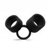 RudeRider Ball Stretcher Liquid Silicone Black 3-Set (T9389)