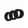 RudeRider Ball Stretcher Liquid Silicone Black 3-Set (T9389)