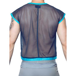 Supawear Neon Mesh Top Navy Blue (T9713)