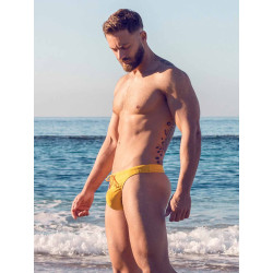 2Eros V80 Textured Swim Thong Signet Ripple Yellow (T9919)