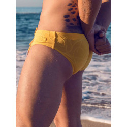 2Eros V10 Textured Swim Brief Signet Ripple Yellow (T9920)