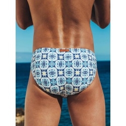 2Eros V20 Signature Print Swim Brief Mykonos (T11103)