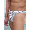 2Eros V80 Signature Print Swim Thong White (T11111)