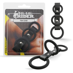 RudeRider 3-Cockring-Strap Silicone (T9957)