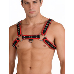 Regular Shoulder Harness Leatherette Black/Red (T7476)