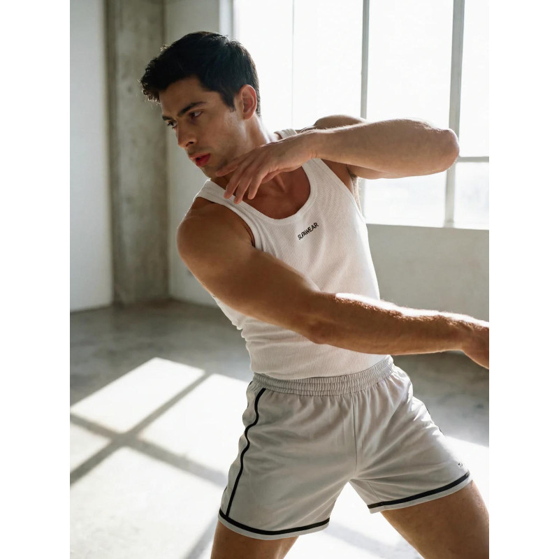 Supawear Semi-Squared Singlet Tank Top White (T11673)