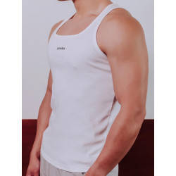 Supawear Semi-Squared Singlet Tank Top White (T11673)