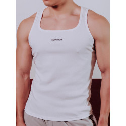 Supawear Semi-Squared Singlet Tank Top White (T11673)