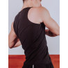 Supawear Semi-Squared Singlet Tank Top Black (T11674)