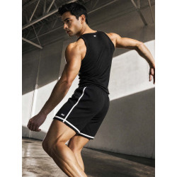 Supawear Semi-Squared Singlet Tank Top Black (T11674)