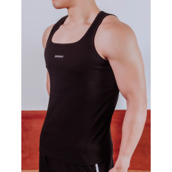 Supawear Semi-Squared Singlet Tank Top Black (T11674)