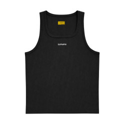 Supawear Semi-Squared Singlet Tank Top Black (T11674)