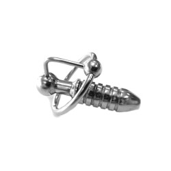 Rouge Stainless Steel Beaded Urethral Probe and Cock Ring (T11306)