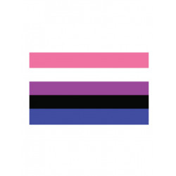 Gender Fluid Flag Aufkleber / Sticker 5.0 x 7,6 cm / 2 x 3 inch (T4732)