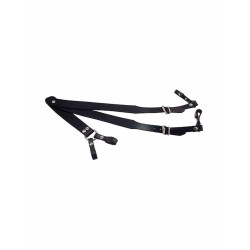 Rouge Leather Braces Black (T11403)