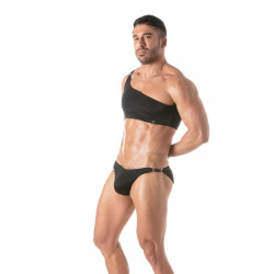 ToF Paris Chain Swim Top Black (T11889)