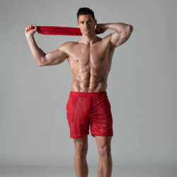 ToF Paris See Through Long Shorts Red (T12049)