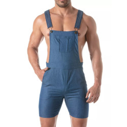 ToF Paris Light Denim Overall Shorts Blue (T12058)
