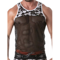 TOF Paris See Through Mini Shorts Camo Khaki (T11718)