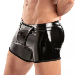ToF Paris Vinyl Easy Access Trunk Underwear Black (T12152)