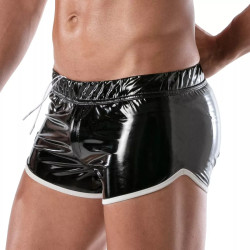 ToF Paris Vinyl Fetish Shorts Black/White (T12038)