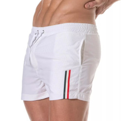 ToF Paris Mid-Thigh Swim Shorts White (T11709)