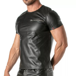 TOF Paris Kinky Zipped Pocket T-Shirt Black (T12031)